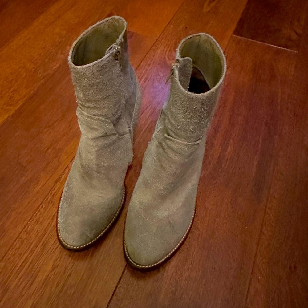 Matisse Natural Suede Keegan Pointed Toe Western Ankle Boot Booties Size 8